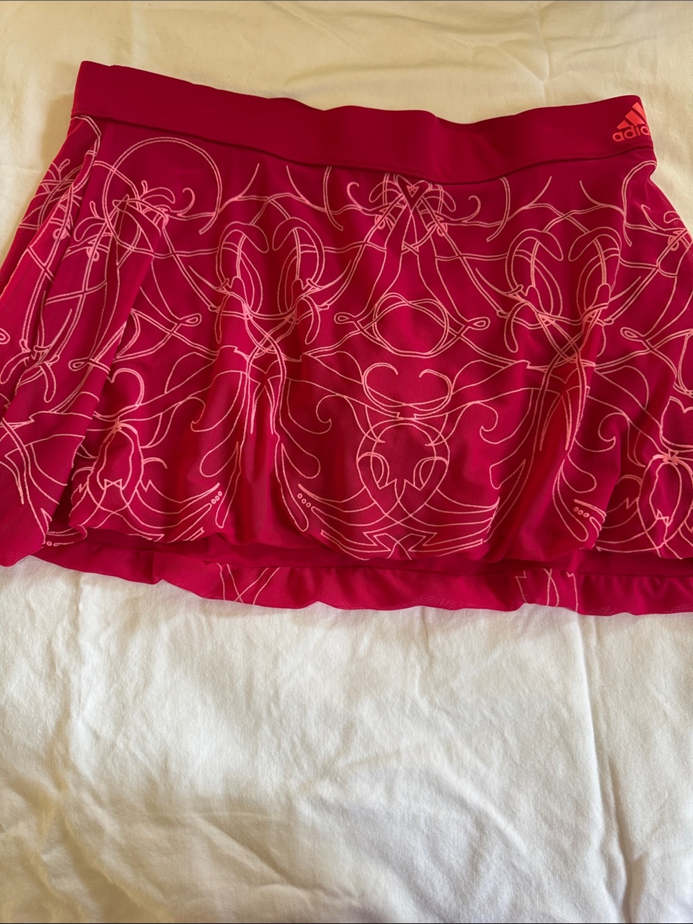 adidas Hot Pink Printed tennis bubble-Skirt